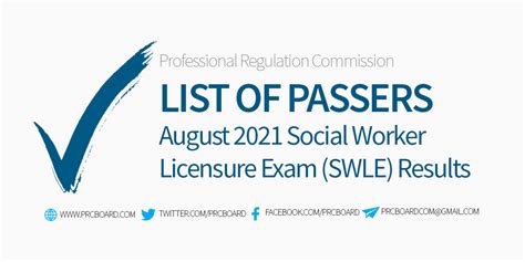swle requirements|August 2021 Social Workers Licensure Examination to push .